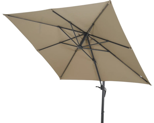 Parasol carré avec mécanisme à manivelle