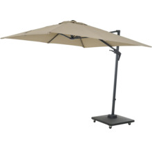 Parasol déporté avec support pour le jardin