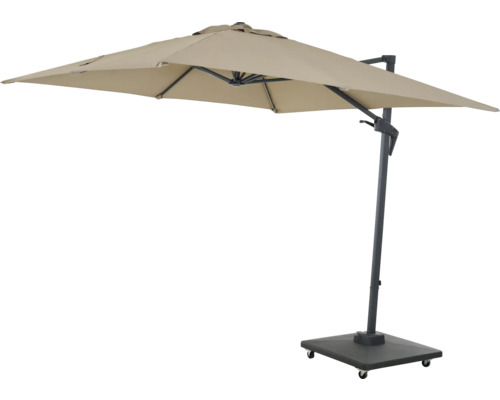 Parasol déporté avec support pour le jardin