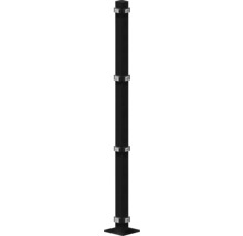 Poteau d'angle 60x60/1280 mm avec plaque d'assise pour clôture hauteur 123 cm RAL 7016 anthracite