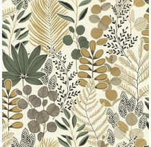 Papier peint avec motif de plantes pour la décoration murale intérieure