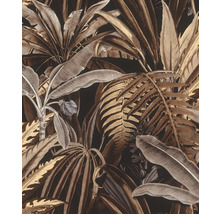 Papier peint intissé 689518 Symphony feuilles marron
