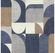 Papier peint à motif géométrique de cercles et de carrés