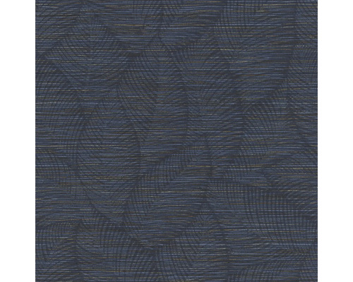Papier peint intissé 866803 Symphony feuilles bleu Papier peint textile avec motif linéaire pour la décoration murale