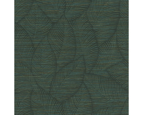 Papier peint intissé 866827 Symphony feuilles vert Papier peint avec motif linéaire abstrait