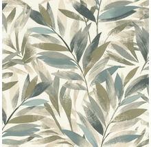 Papier peint intissé 867640 Symphony feuilles bleu