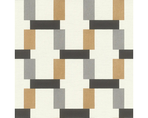 Papier peint intissé 868814 Symphony graphique orange Papier peint avec motif géométrique de rectangles