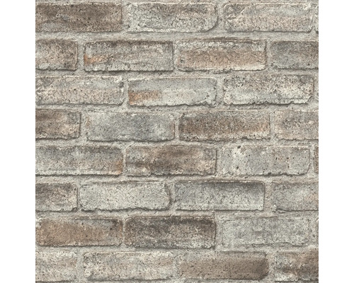 Papier peint intissé 869002 Symphony pierres gris Papier peint motif briques