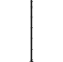 Poteau d'angle 60x60/2280 mm avec plaque d'assise pour clôture hauteur 223 cm RAL 7016 anthracite