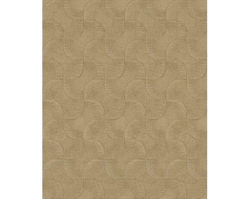 Papier peint intissé 608151 Sky Lounge graphique or Papier peint avec motif ondulé pour la décoration murale
