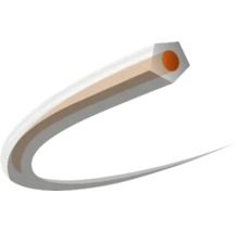 Querschnitt einer Glasfaser