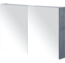 Armoire de toilette Sanox 100 x 13 x 65 cm anthracite béton 2 portes