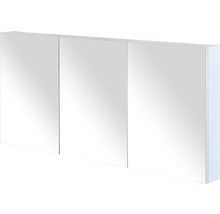 Spiegelschrank Sanox 140 x 13 x 65 cm weiß hochglanz 3-türig