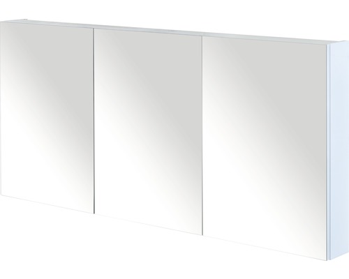 Spiegelschrank Sanox 140 x 13 x 65 cm weiß hochglanz 3-türig