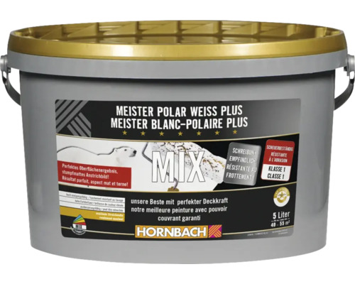 Eimer mit Polarweiss Plus Innenfarbe, 5 Liter von Meister