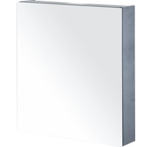 Armoire de toilette Sanox 60 x 13 x 65 cm béton anthracite 1 porte à double miroir