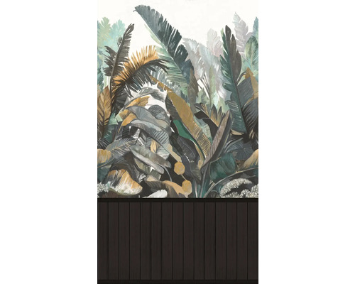 Papier peint panoramique intissé 39809-1 plinthe jungle marron