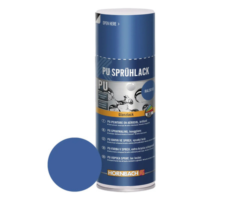 Peinture aérosol Maston RAL5010 bleu gentiane brillant 400 ml Bombe de peinture PU avec exemple de couleur et logo Hornbach