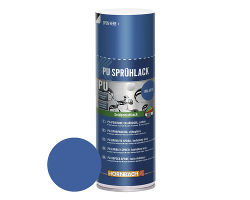 Peinture aérosol PU Maston RAL5010 bleu gentiane mat satiné 400 ml Bombe de peinture PU avec échantillon de couleur