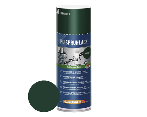 HORNBACH PU-Sprühlack RAL6005 moosgrün seidenmatt 400 ml