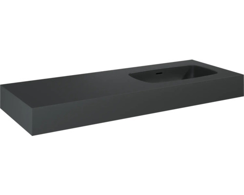 Vasque Jungborn DECEM 1210 x 460 mm vasque à droite anthracite mat