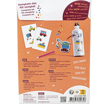 Glorex Diamant-Sticker Set mit komplettem Material für sechs Sticker und verschiedenen Motiven