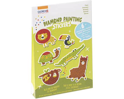 Autocollants Diamond Painting animaux 6 pièces