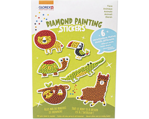 Glorex Diamond Painting Sticker mit Tiermotiven