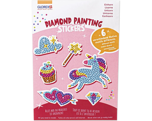 Glorex Inspirations Set de stickers de peinture diamant avec six motifs différents
