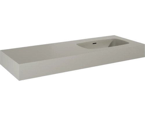 Vasque Jungborn DECEM 1210 x 460 mm vasque à droite fume mat