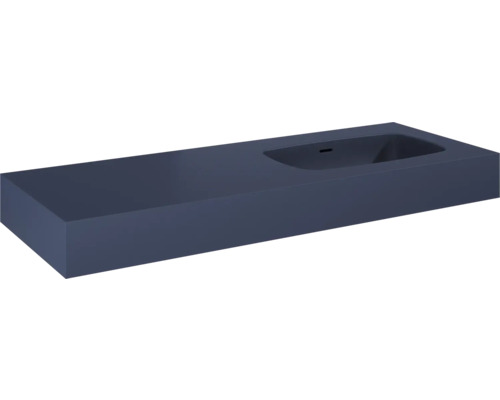 Vasque Jungborn DECEM 1210 x 460 mm vasque à droite bleu marine mat