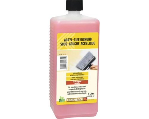 HORNBACH Grundierung Acryl-Tiefengrund konservierungsmittelfrei 1 l Acryl Tiefengrund in einer 1-Liter-Flasche von Hornbach