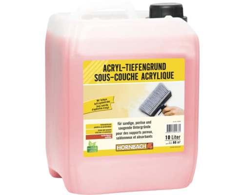HORNBACH Grundierung Acryl-Tiefengrund konservierungsmittelfrei 10 l Acryl Tiefengrund in einem 10 Liter Kanister für sandige und poröse Untergründe