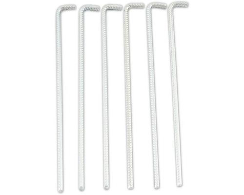 Kit d'ancrage Biohort lot de 6 Six crochets de clôture en métal