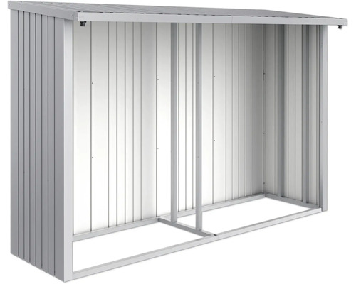 Rückwand Biohort für Kaminholzunterstand WoodStock 300 silber-metallic Metall Holzlege für den Aussenbereich