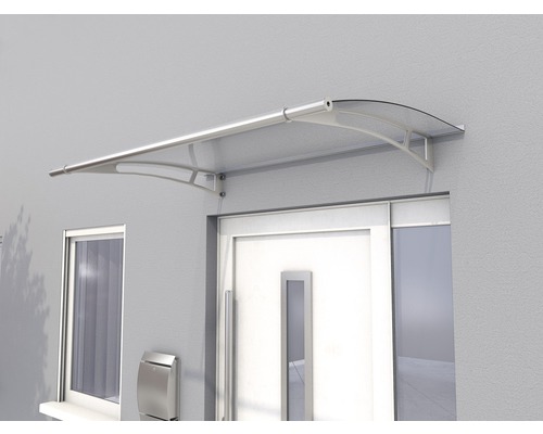 Vordach aus Acrylglas über einer Haustür