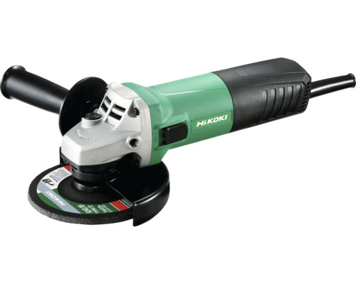 Meuleuse angulaire HiKoki avec disque à meuler monté et poignée supplémentaire