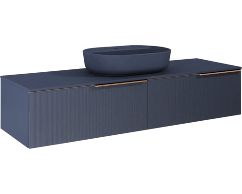 Jungborn Unterschrank NONUS BxHxT 1600 x 318 mm x 453 mm Frontfarbe navy blau matt