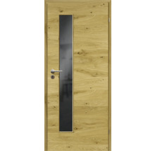 ZT Eiche Rustic Furnier Quer 61x198,5 DIN Rechts MODERN 07 Glas Dunkelgrau