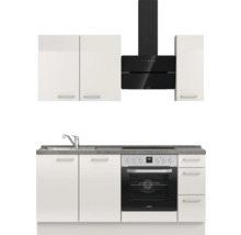 Cuisine complète NOBILIA sans appareils Urban 180 cm gris soie haute brillance prémontée variante droite 4004539009905