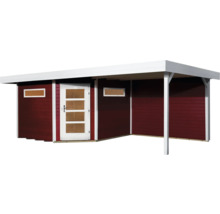 Lounge Haus weka Davos mit Fußboden und Lounge 646 x 338 cm schwedischrot