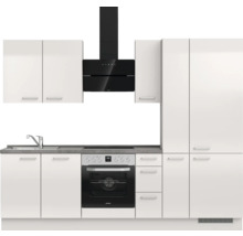 Cuisine complète NOBILIA sans appareils Urban 270 cm gris soie haute brillance prémontée variante droite 4004539010222