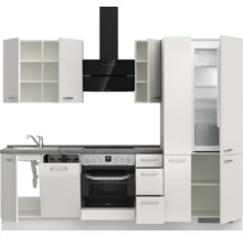 Cuisine complète NOBILIA sans appareils Urban 270 cm gris soie haute brillance prémontée variante droite 4004539010222