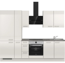 Cuisine complète NOBILIA sans appareils Urban 270 cm gris soie haute brillance prémontée variante gauche 4004539010260