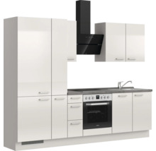 Cuisine complète NOBILIA sans appareils Urban 270 cm gris soie haute brillance prémontée variante gauche 4004539010260