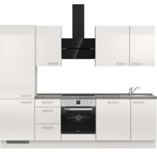 Cuisine complète NOBILIA sans appareils Urban 270 cm gris soie haute brillance prémontée variante gauche 4004539010345
