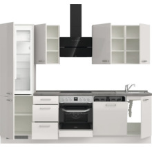 Cuisine complète NOBILIA sans appareils Urban 270 cm gris soie haute brillance prémontée variante gauche 4004539010345