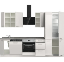 Cuisine complète NOBILIA sans appareils Urban 300 cm gris soie haute brillance prémontée variante droite 4004539010468