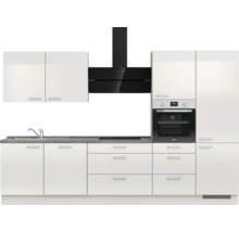 Cuisine complète NOBILIA sans appareils Urban 330 cm gris soie haute brillance prémontée variante droite 4004539010628