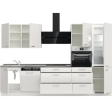 Cuisine complète NOBILIA sans appareils Urban 330 cm gris soie haute brillance prémontée variante droite 4004539010628